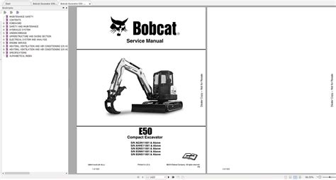 bobcat e-50 mini excavator|bobcat e50 owners manual.